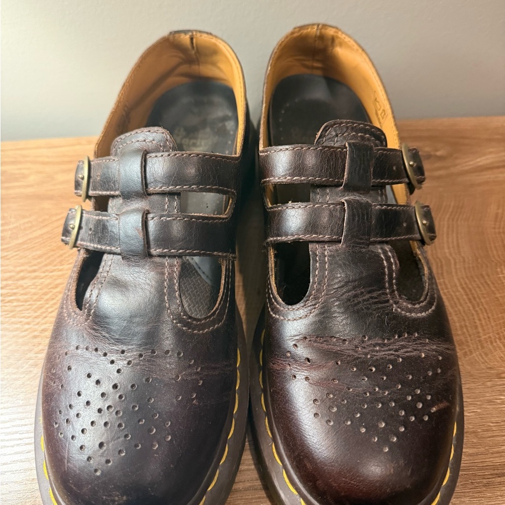 8065 CRAZY HORSE LEATHER MARY JANE SHOES - Picture 2 of 7